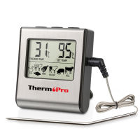 ThermoPro TP16ดิจิตอลจอแสดงผล LCD ครัวทำอาหารเนื้อเครื่องวัดอุณหภูมิสำหรับบาร์บีคิวเตาอบย่างที่มีฟังก์ชั่นจับเวลา