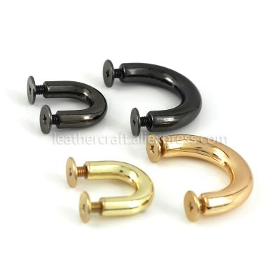 【CW】✧㍿☄  2pcs Metal D-ring Arch with Screws Hanger Hooks Belts Leather Crafts 2 Sizes