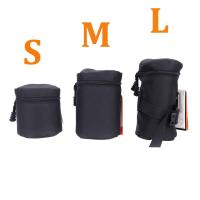 Andoer Waterproof Padded Protector Camera Lens Bag Case Pouch for DSLR Nikon Canon Sony Lenses Bag Black Size S M L