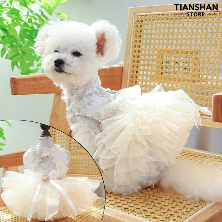 tianshan-ชุดเดรสแต่งงาน-ปักลาย-สไตล์เจ้าหญิง-แฟชั่น-สําหรับสัตว์เลี้ยง-สุนัข-แมว