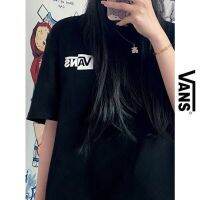 [ส่งของ]Wansz Van เสื้อยืดคอกลมผ้าฝ้ายทรงหลวมสําหรับผู้ชายและผู้หญิง