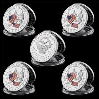 5Pcs USA Flag Betsy Ross Challenge Glory Birth Century Silver Plated Challenge Commemorative Coin Collection