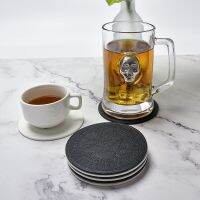 High-end MUJI Diatom mud leather soft coaster water-absorbent and quick-drying office home hotel restaurant and bar durable coaster customization