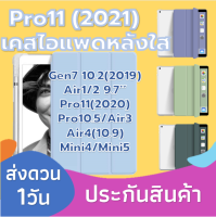 ?Pro11 2021 ใหม่ล่าสุด ?เคสไอแพด มีที่ใส่ปากกา หลังใส เคส iPad Pro11 2021 / Pro11 2020 / Gen8/7 Air1/2 / Air4