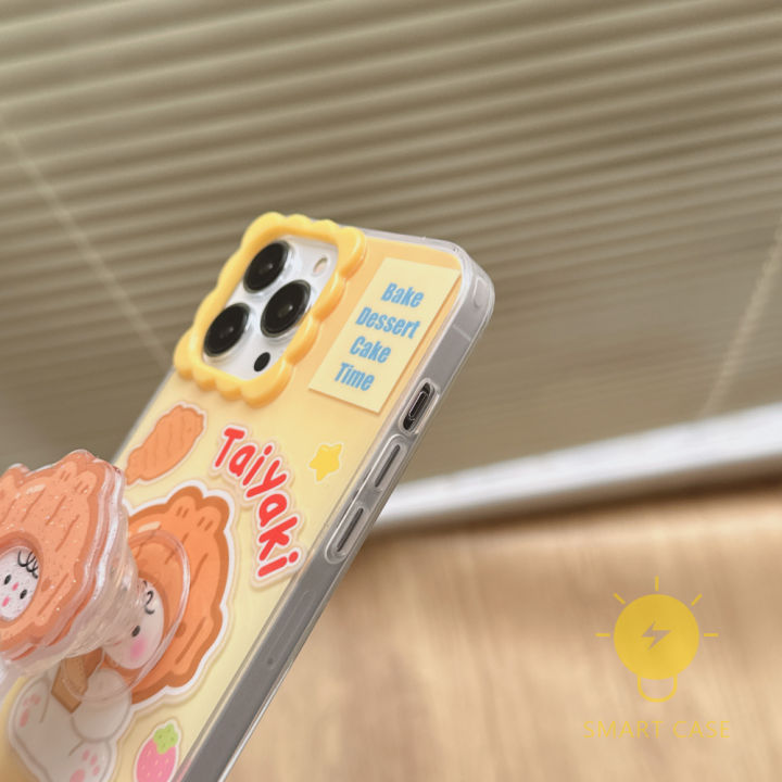 for-เคสไอโฟน-14-pro-max-taiyaki-shining-pop-grip-เคส-phone-case-for-iphone-14-pro-max-plus-13-12-11-for-เคสไอโฟน11-ins-korean-style-retro-classic-couple-shockproof-protective-tpu-cover-shell