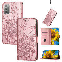 เคสอัลตร้าสำหรับ Samsung Galaxy Note 20 20 20เคสโทรศัพท์แบบฝาพับหนัง PU สุดหรูแฟชั่นดีไซน์รูปดอกทานตะวันเคสกระเป๋าเงินมีช่องเสียบบัตรกันกระแทกเคสฝาหลังป้องกันแบบแม่เหล็ก