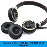 Replacement Leather Ear Pads Cushion Cover Earpads for Jabra Evolve 20 20se 30 30II 40 65  Headset Wireless Earbud Cases