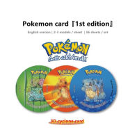 Pokemon Tazos Card 1st Edition 1996 English Shiny Letters Round Cards Flicker Pokemon Card Original Pokemon Collectible Coins