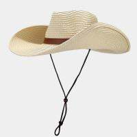 Straw hat mens fashion versatile large brim sun protection hat spring and summer outdoor travel leisure wind decoration net red womens tide street agreeable