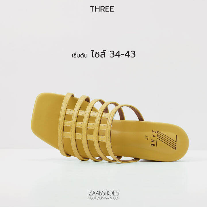 zaabshoes-รุ่นthree-รองเท้าส้นสูง-2-นิ้ว-รองเท้าผู้หญิง-ใส่กระชับ-สวมง่าย-นิ่ม-หน้าเท้ากว้าง-ไม่บีบหน้าเท้า-รองเท้าไซส์ใหญ่-ผลิตในประเทศไทย