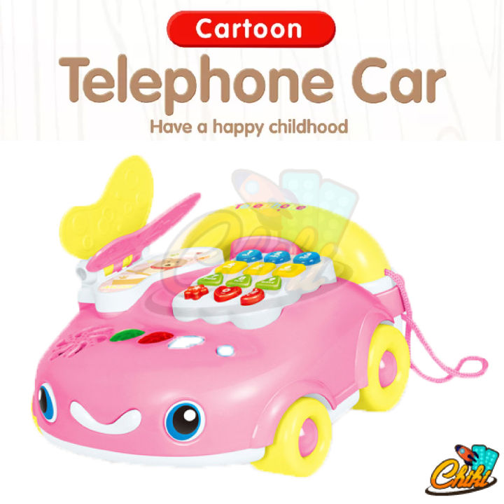 ของเล่นชุด-telephone-car-มีเสียง-มีไฟ-กดได้จริง