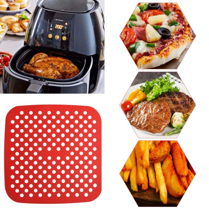 reusable-air-fryer-silicone-pad-air-fryer-lining-accessories-pad-non-stick-baking-mat-cake-grilled-saucer-silicone-mat-bakeware