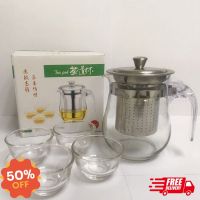 DL กาน้ำชา Teapot 350มิลลิลิตรแก้วสง่างามถ้วยโฆษณาของขวัญกาน้ำชาสแตนเลสกรองซับดอกไม้ชาถ้วย ส่งฟรี