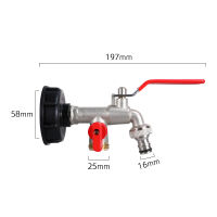 12" IBC Tank Adapter Garden Hose Faucet Water Tank Hose Connector Tap Replacement Connector Fitting Valve Garden Supplies