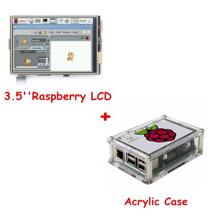 hot-sales-fuchijin77-3-5จอแอลซีดีที่มีการตอบสนองสูงโมดูลหน้าจอสัมผัส320-480มีและเคสอะคริลิกสำหรับ-raspberry-pi-3รุ่น-b-3-b