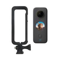 NATIVID สำหรับ Insta360หนึ่ง X3สำหรับ Insta360 X2อุปกรณ์ติดกล้องแอคชั่นป้องกันการตกเปลือกแข็งอะแดปเตอร์ขาตั้งกล้องเคสที่จับกล้องรูปตัวยูแอคชั่นสำหรับกรอบอลูมิเนียม Insta360สำหรับกรอบกันกระแทก Insta360สำหรับ Insta360เคสป้องกัน