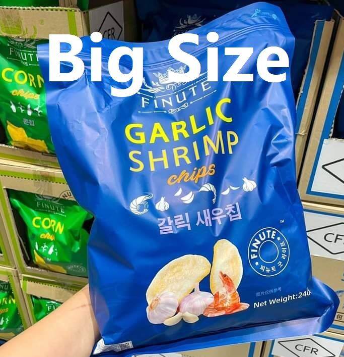 ฟีนูท ขนมข้าวเกรียบกุ้ง รสกระเทียม Finute Garlic Shrimp Chip Lazada.co.th
