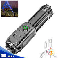 ไฟฉาย Led ขนาดเล็ก990000lm Telescopic Zoomable Strong Light Super Bright Rechargeable Tactical Torch