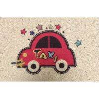 พรมกันลื่น ลาย TAXI  ( 38*58*0.3 ) เกาะพื้นดี สัมผัสนุ่มสบายเท้า
