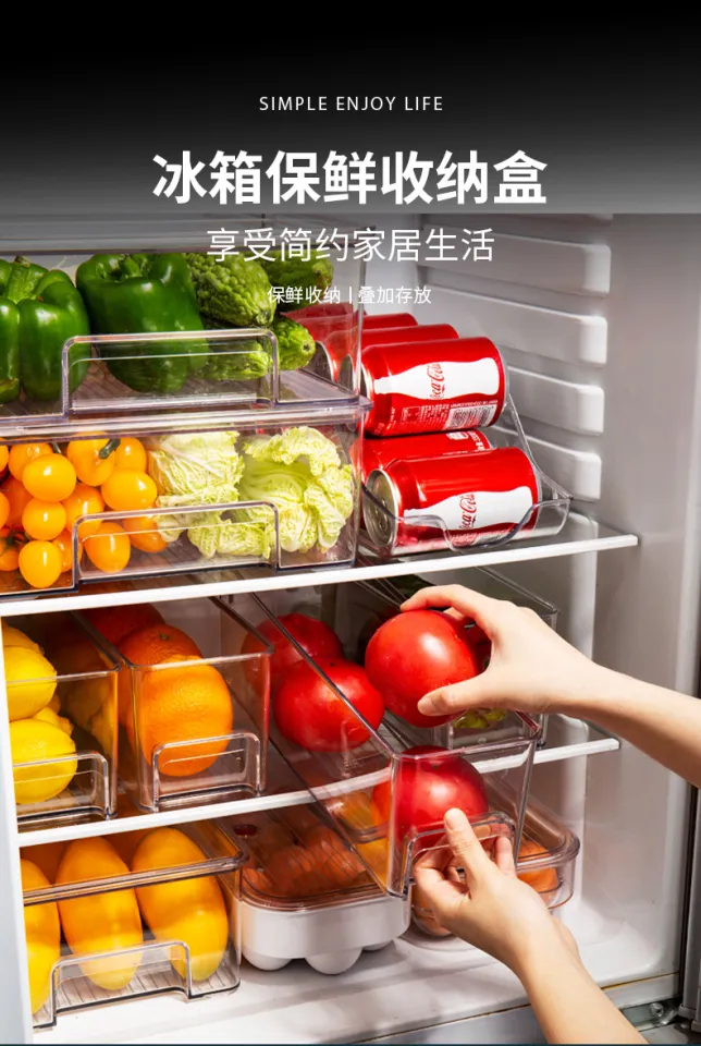 Refrigerator Storage Box Timekeeping Keep Fresh Food Organizer Box