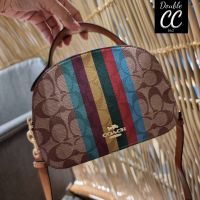 (Factory) C5642 SERENA SATCHEL IN SIGNATURE CANVAS WITH STRIPE