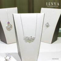 Lenya Jewelry  สร้อยคอเงินแท้ 925 ชุบโรเดียม ดีไซน์หวานจับใจด้วยดอกไม้และใบไม้ ประดับด้วยเพชร CZ แวววาวสะดุดตา ให้ความรู้สึกเป็นผู้หญิงที่มากกว่าที่เคย สวยสง่า น่าหลงใหล