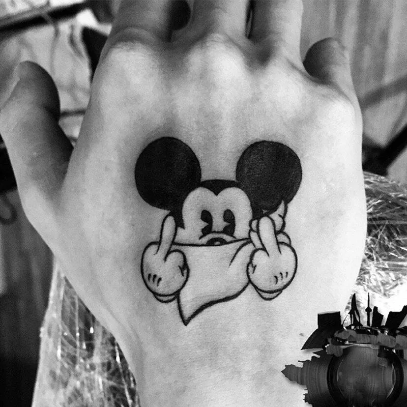 Mickey mouse hands forming heart  Wanderer Tattoos  Facebook