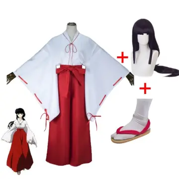 Anime Inuyasha Kikyo Kimono Cosplay Costume Women Clothes Suit Halloween  Girls