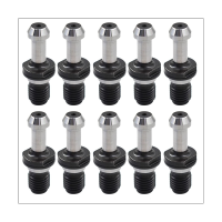 10Pc BT40 90 Degree Pull Stud Retention Knob 0.589 Inch BT40 Pull Stud Replacement Silver for Kia Mori Seiki