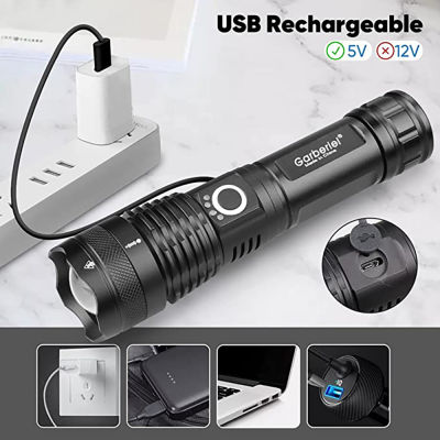 Rechargeable Flashlight Lumens Led Flashlight Upgraded P50 5 Modes Lighting Zoomable for Outdoor Emergency