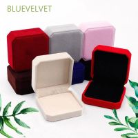 Multifunction Jewelry Case Velvet Organizer Storage Box 1 pcs Necklace Earring Rings Box Fashion Packaging Gift Box Square Jewelry Display grey/beige/pink