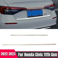 Stainless Steel For Honda Civic 11th Gen 2022 Car Rear Trunk Lid Tailgate Door Trim Cover Anti-scratch Strip Protect Accessories