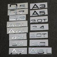 【LZ】☑○▩  Emblema adesivo para carro adesivo de deslocamento de carro para audi a3 a4 a5 a6 a7 a8 q3 q5 q7 3.2 3.0t 2.0t 4.2 2.4 3.6