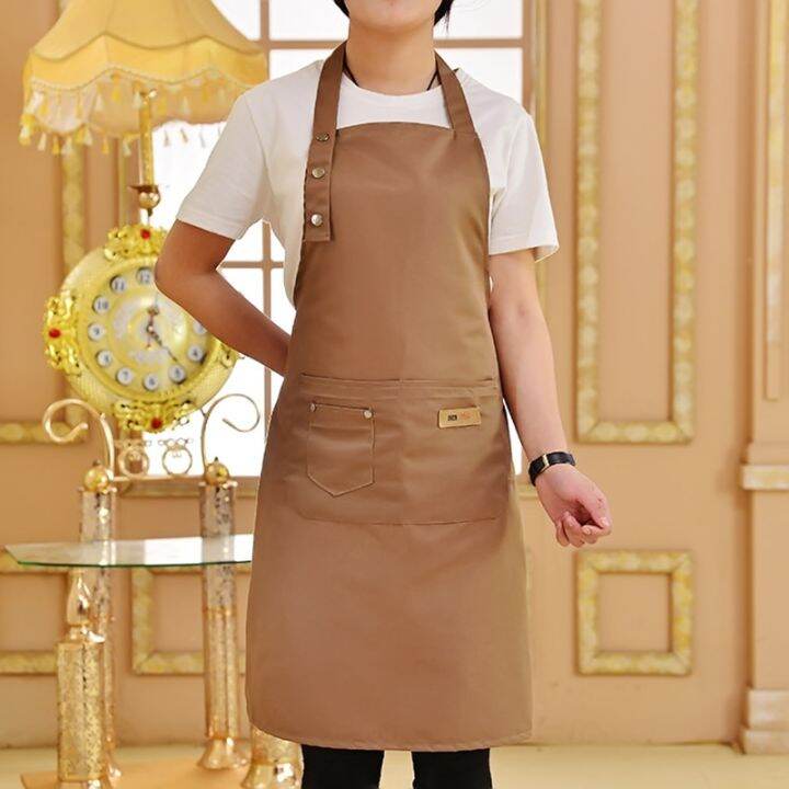 1-pcs-waterproof-apron-womans-solid-color-cooking-men-chef-waiter-cafe-shop-barbecue-barber-bib-kitchen-accessories-aprons