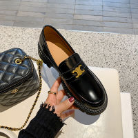 Spot parcel post Tenglongda Genuine Leather Platform Arc De Triomphe Loafers Women 2023 Spring New jk Shoes British Style Leather Shoes Pumps