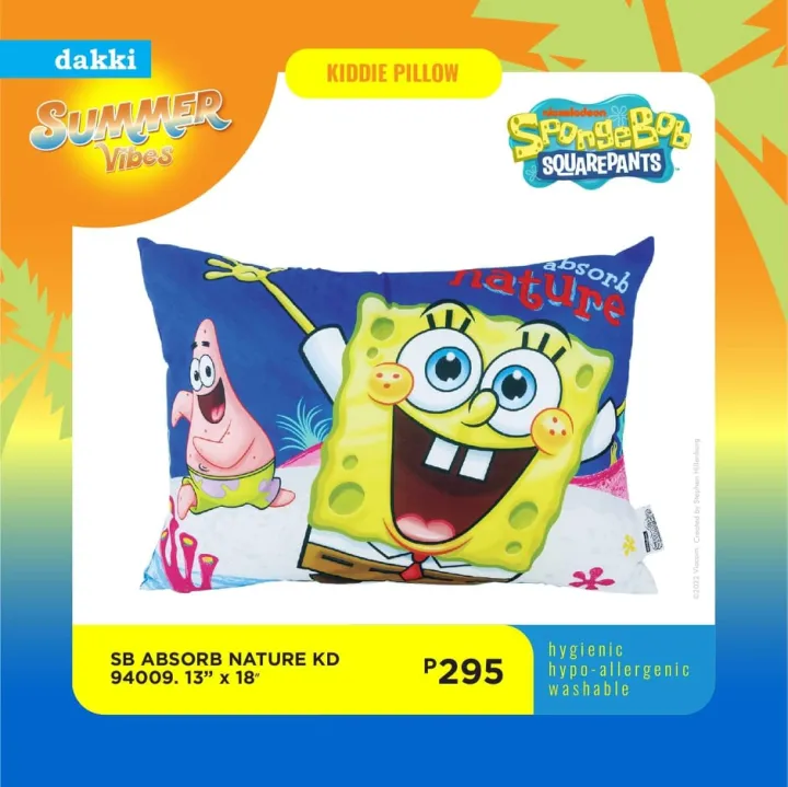 DAKKI SPONGEBOB ABSORB NATURE KIDDIE PILLOW Lazada PH