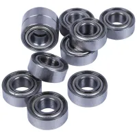 10pcs Miniature Sealed Metal Shielded Metric Radial Ball Bearing Model: MR115 ZZ 5x11x 4MM