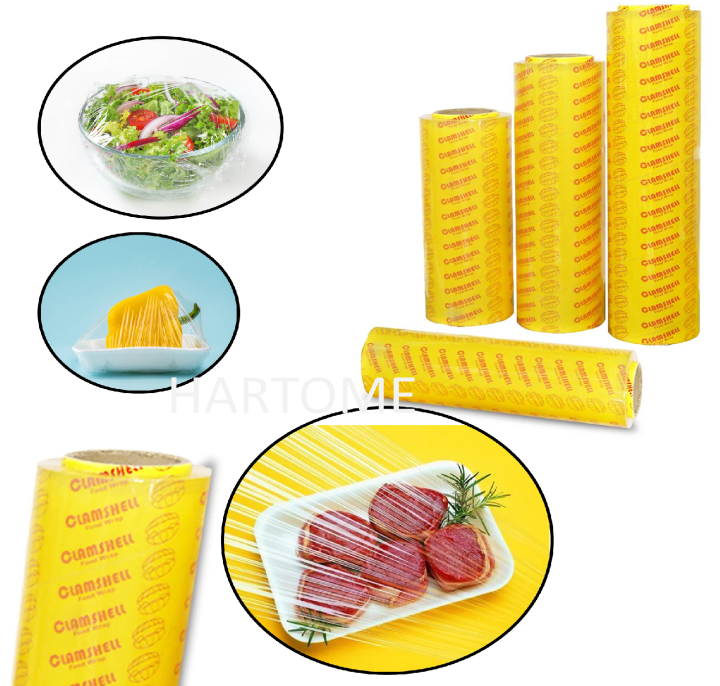 Clear Plastic Food Wrapper 12" 15" 18" x 500 Meters ) Clamshell