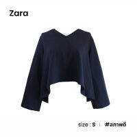 Zara เสื้อยืดแขนยาวลายนูนสี่เหลี่ยม D024-10