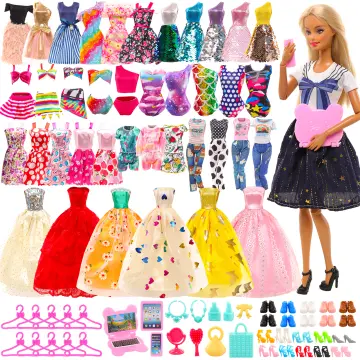 20 Pcs /Lot Pink Mix Style Dolls Hangers Dress Clothes Holder Cute