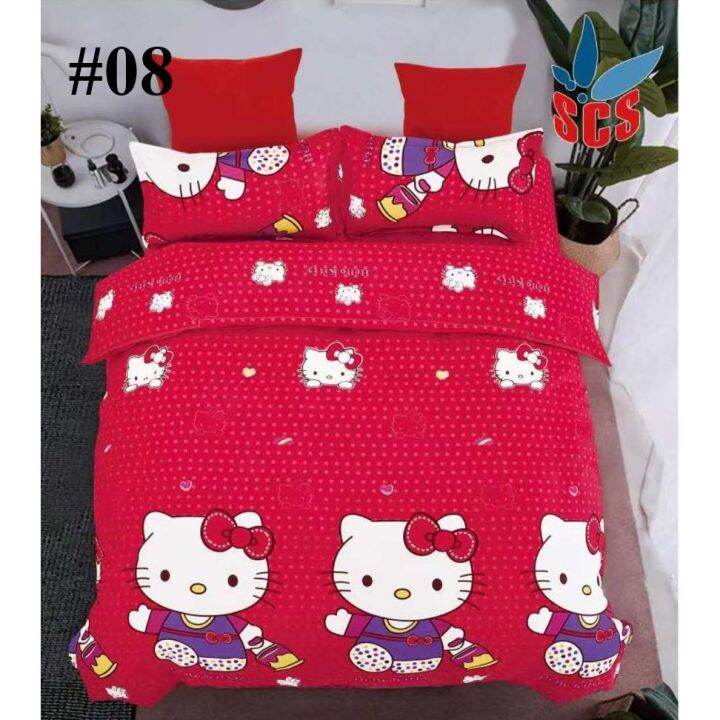 Queen Size Bedsheet 4IN1 Cartoon Character Design (60"/150cm) Lazada PH