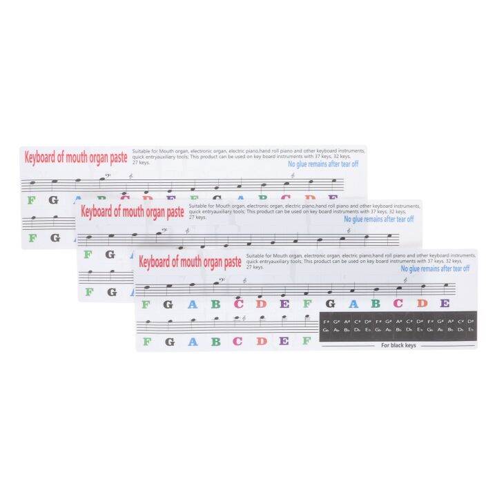 Stickers Piano Keyboard Sticker Key Melodica Notes Harmonica Staff Electronic Accordion Note