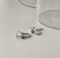 littlegirt gifts- Retro green earrings s925