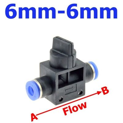 QDLJ-Air Pneumatic Hand Valve Fitting 10mm 8mm 6mm 12mm Od Hose Pipe Tube Push Into Connect T-joint 2-way Flow Limiting Speed Control