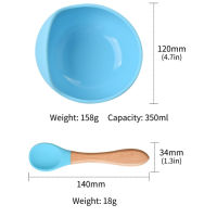 3pcs silicone feeding set Baby PlateSilicone Bib Baby Bowl Baby Spoon Set Food Grade BPA Free