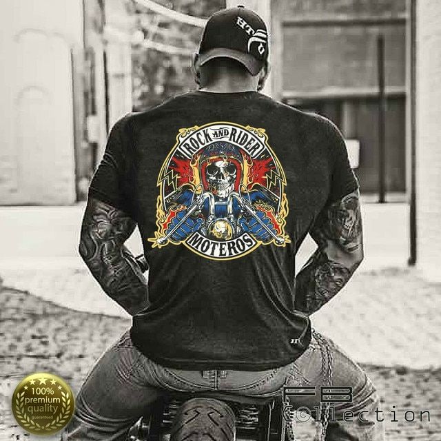 rock-rider-skull-bikers-tshirt-cotton-mens-t-new-s3xl-moteros