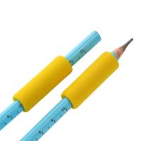 LAZYER ที่ใส่ดินสอเขียนด้วยลายมือขนาด1.5นิ้วสำหรับนักเรียนมีหลากหลายสีสำหรับจับดินสอเด็กที่ใส่ดินสอที่ครอบดินสอโฟมนุ่ม