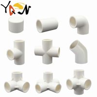 卐๑ 20/25/32/40mm White PVC Pipe Fittings Straight Elbow Tee Cross Connector Water Pipe Adapter 3 4 5 6 Ways Joints