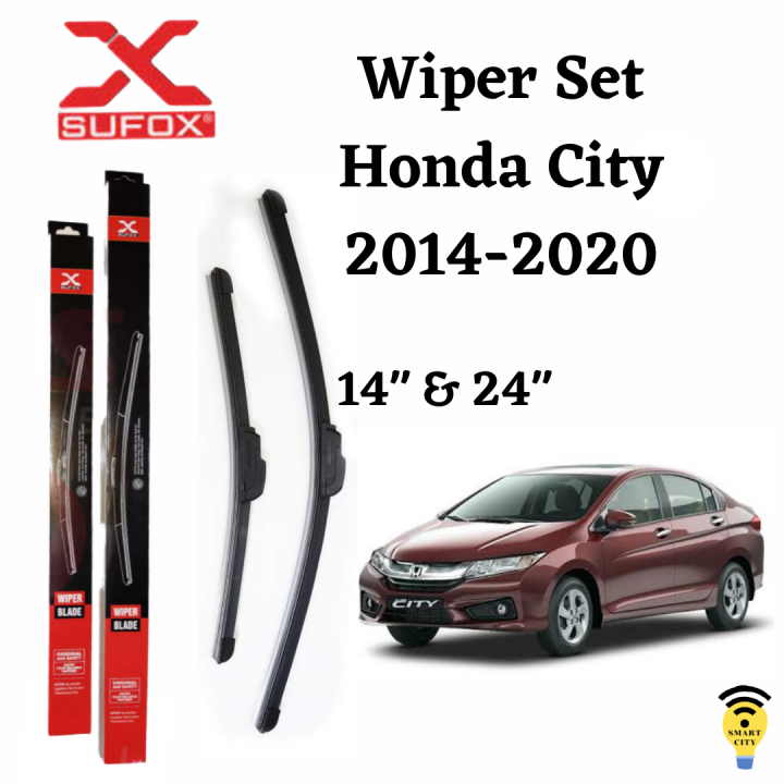 SUFOX Wiper Blade Honda City 20142020 Set Universal Banana Type