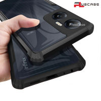 PlusCase สำหรับ Infinix Hot 20 5G เคสเบาะลมฮาร์ดคริสตัลใสกลับขอบนุ่มกันกระแทกป้องกันเต็มเคสใส่โทรศัพท์